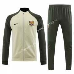 2023-2024 Barcelona Light Yellow Thailand Soccer Jacket Uniform-4378