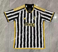 2023-2024 Juventus Home Black&White Thailand Soccer Jersey AAA-2038