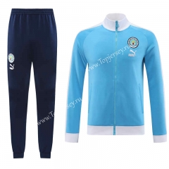 2023-2024 Manchester City Light Blue Thailand Soccer Jacket Uniform-LH
