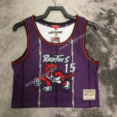 Retro Edition Toronto Raptors Purple #15 Women NBA Jersey-311
