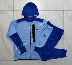 2023-2024 Blue Thailand Soccer Jacket Uniform With Hat-815