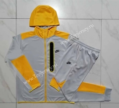 2023-2024 Light Gray Thailand Soccer Jacket Uniform With Hat-815