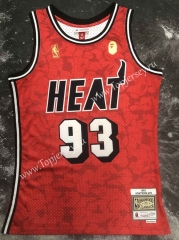 BAPE×M&N Miami Heat Red #93 NBA Jersey-311