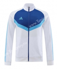 White&Blue Thailand Soccer Jacket -LH