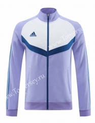 Purple&White Thailand Soccer Jacket-LH
