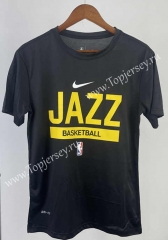 Utah Jazz Black NBA Cotton T-shirt-311