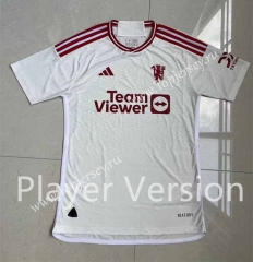 Player Version 2023-2024 Manchester United 2nd Away White Thailand Soccer Jersey AAA-4691