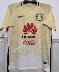 Retro Version 16-17 Club America Home Yellow Thailand Soccer Jersey AAA-1332