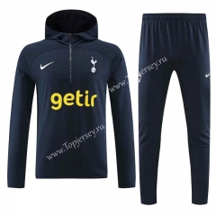 2023-2024 Tottenham Hotspur Royal Blue Thailand Soccer Tracksuit With Hat-7411