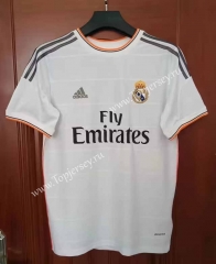 Retro Version 13-14 Real Madrid Home White Thailand Soccer Jersey AAA-7T