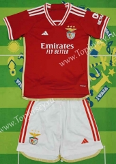 2023-2024 Benfica Home Red Kids/Youth Soccer Uniform