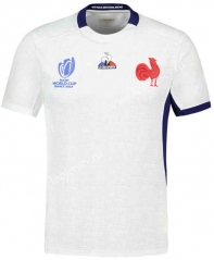 2023-2024 France Away White Thailand Rugby Shirt