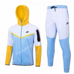 2023-2024 Light Blue&White Thailand Soccer Jacket Uniform With Hat-815