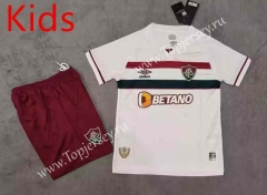 2023-2024 Fluminense de Feira Away White Kids/Youth Soccer Uniform-3454