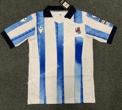 2023-2024 Real Sociedad Home Blue&White Thailand Soccer Jersey AAA-GB