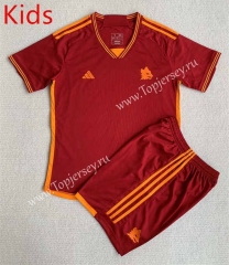 2023-2024 Roma Home Red Kids/Youth Soccer Uniform-AY