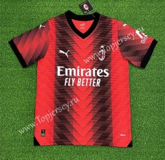 (S-4XL) 2023-2024 AC Milan Home Red&Black Thailand Soccer Jersey AAA-403