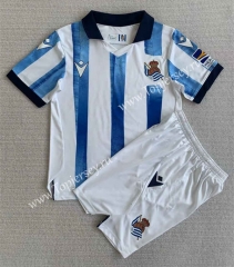 2023-2024 Real Sociedad Home Blue&White Soccer Uniform-AY