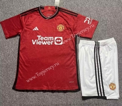 2023-2024 Manchester United Home Red Soccer Uniform-718
