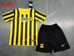 2023-2024 Al Ittihad Saudi Home Yellow&Black Kid/Youth Soccer Uniform-8679