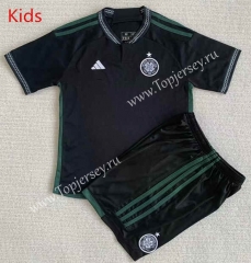 2023-2024 Celtic Away Black Kids/Youth Soccer Unifrom-AY