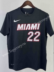2023-2024 Miami Heat Black #22 NBA Cotton T-shirt-311