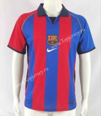 Retro Version 01-02 Barcelona Home Red&Blue Thailand Soccer Jersey AAA-503