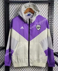 2023-2024 Arsenal Purple&White Thailand Trench Coats With Hat-GDP