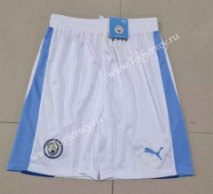 2023-2024 Manchester City Home White Thailand Soccer Shorts-2886