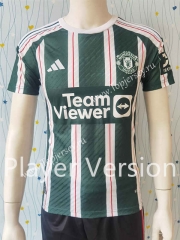 Player Version 2023-2024 Manchester United Away White&Green Thailand Soccer Jersey AAA-807