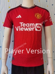 Player Version 2023-2024 Manchester United Home Red Thailand Soccer Jersey AAA-807