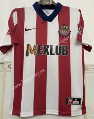 Retro Version 96-97 Deportivo Guadalajara Home Red&White Thailand Soccer Jersey AAA-1332