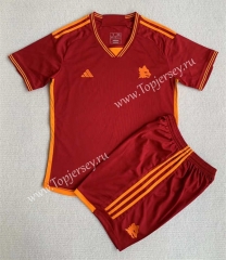 2023-2024 Roma Home Red Soccer Uniform-AY