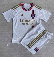 2023-2024 Olympique Lyonnais Home White Soccer Uniform-AY