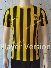 Player Version 2023-2024 Al Ittihad Saudi Home Yellow&Black Thailand Soccer Jersey AAA-807