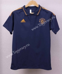 2023-2024 Manchester United Royal Blue Thailand Polo Shirt-2044