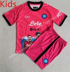 2023-2024 Champion Version Napoli NO.1 Pink Kids/Youth Soccer Uniform-AY