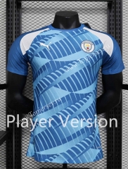 Player Version 2023-2024 Manchester City Blue Training Soccer Jersey AAA-888