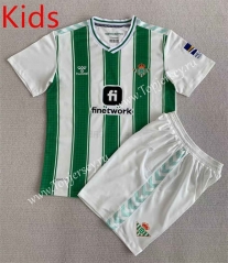 2023-2024 Real Betis Home White&Green Kid/Youth Soccer Unifrom-AY
