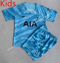 2023-2024 Tottenham Hotspur Goalkeeper Blue Kids/Youth Soccer Uniform-AY