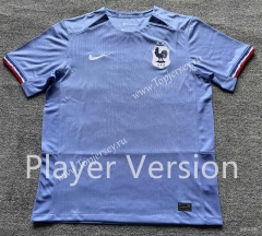 Player Version 2023-2024 France Home Blue Thailand Soccer Jersey AAA-4927