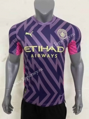 2023-2024 Manchester City Goalkeeper Purple Thailand Soccer Jersey AAA-416