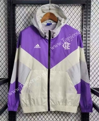 2023-2024 Flamengo Purple&White Thailand Trench Coats With Hat-GDP