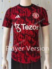 Player Version 2022-2023 Manchester United Red&Black Thailand Training Jersey AAA-807