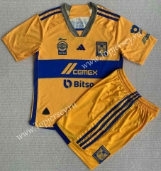 2023-2024 Tigres UANL Home Yellow Soccer Uniform-AY
