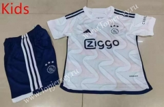 2023-2024 Ajax Away White Kid/Youth Soccer Uniform-507