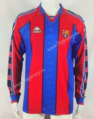 Retro Version 95-97 Barcelona Home Red&Blue LS Thailand Soccer Jersey AAA-503