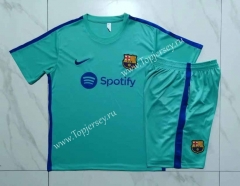 2023-2024 Barcelona Green Short-sleeved Thailand Soccer Tracksuit -815