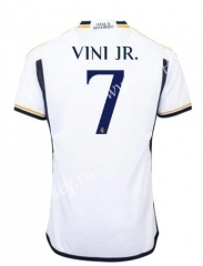 2023-2024 Real Madrid Home White （#7  VINI JR）Thailand Soccer Jersey AAA