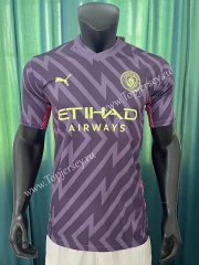 2023-2024 Manchester City Goalkeeper Purple Thailand Soccer Jersey AAA-305